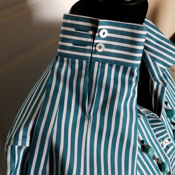 Long Sleeve Non-Iron Striped Shirt - Picture 2 of 6